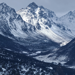 drone view snow mountains alpine landscape.webp