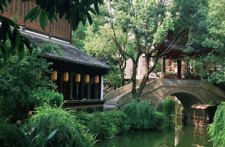 Traditional ancient town architecture in Sichuan, China