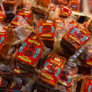 Packaged Sichuan hotpot base sold in Chengdu Yulin local market
