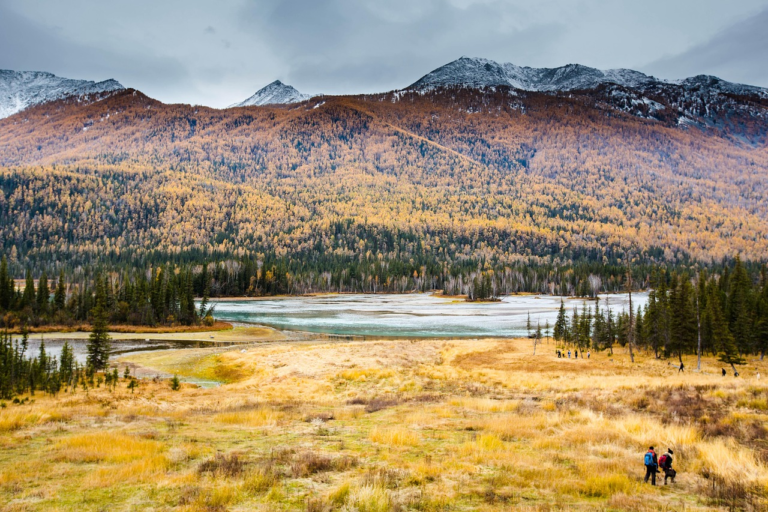 Silk Road landscapes and desert scenery in Xinjiang