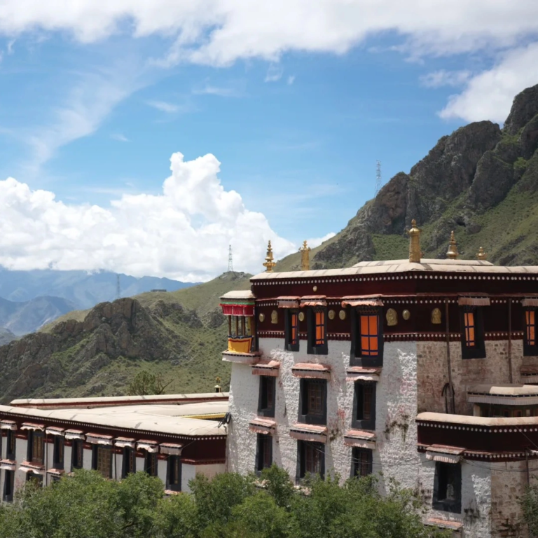 Historic Tibetan temple architecture in Lhasa