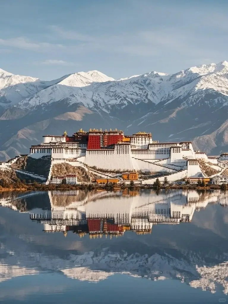 Full view of Potala Palace in Lhasa, Tibet