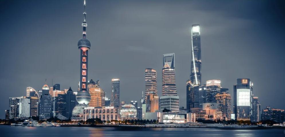 Shanghai skyline and modern cityscape in China
