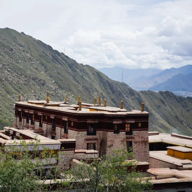 Traditional Tibetan Buddhist temple architecture in Tibet