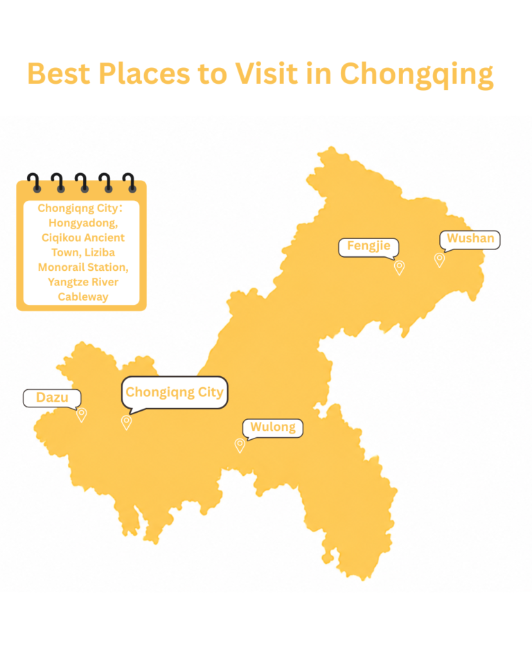 Best Places to Visit in Chongqing Map