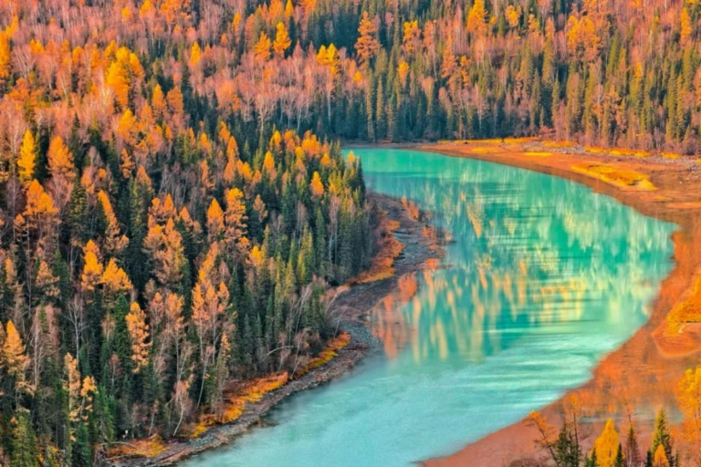 Colorful autumn scenery in Xinjiang, China