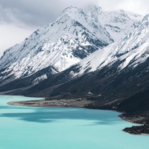 Ranwu Lake with mountain scenery in Tibet