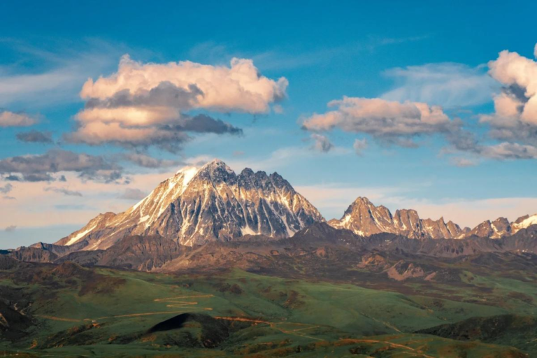 Yala Snow Mountain with alpine scenery in Western Sichuan