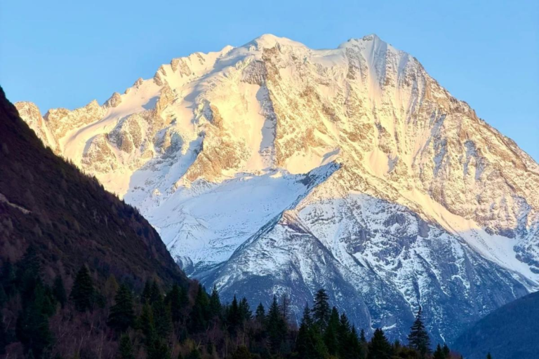 Yala Snow Mountain surrounded by alpine landscapes in Western Sichuan