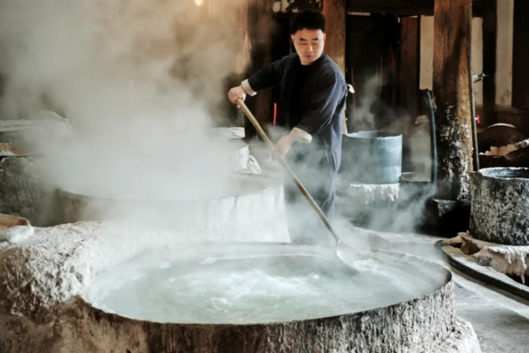 Traditional well salt production in Zigong, Sichuan