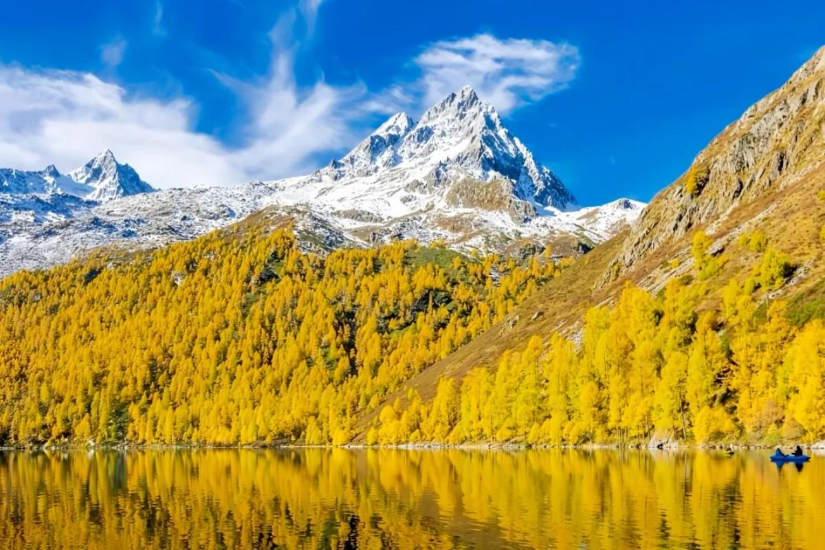 Western Sichuan hiking routes with snow mountains, forests and alpine lakes